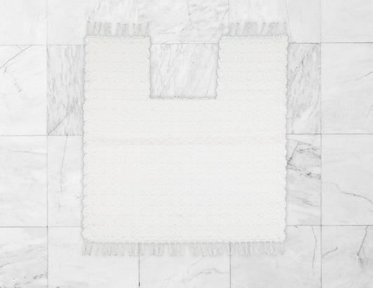 Toilet Pedestal Dhurrie Twill White