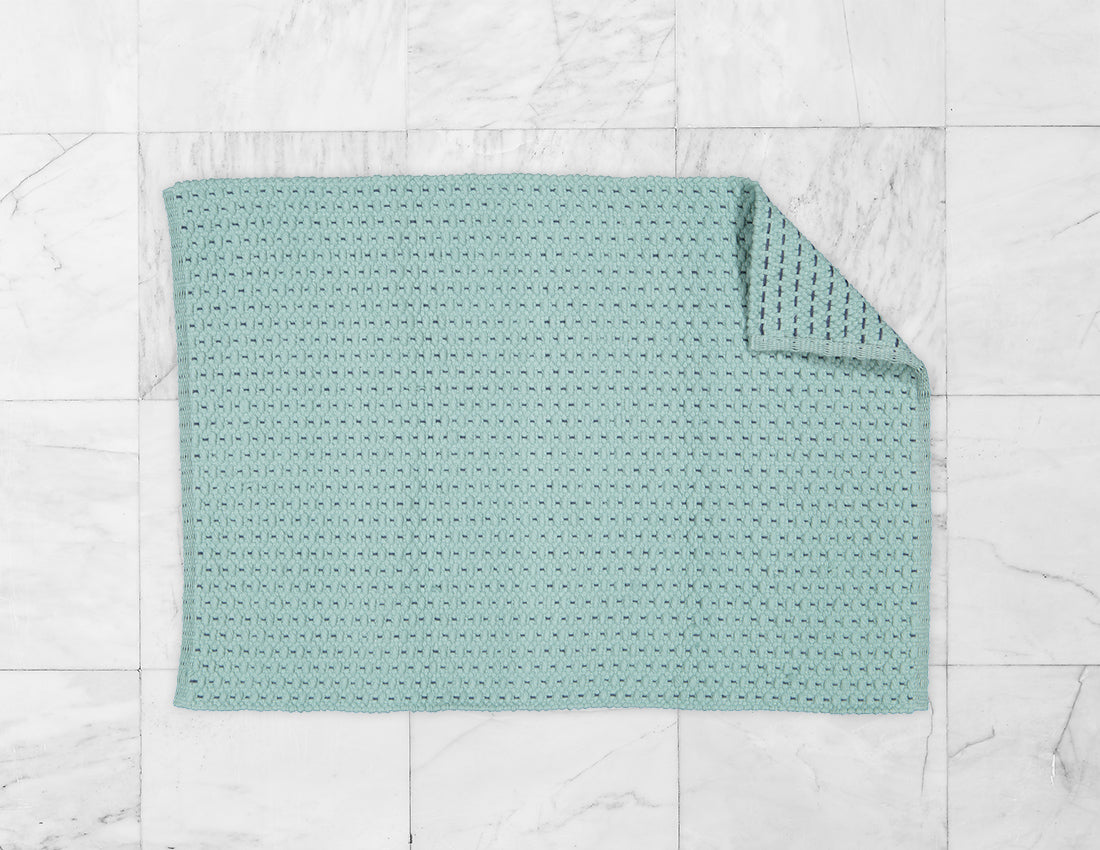 Fancy Twill Duck Egg with a Navy Pinstripe