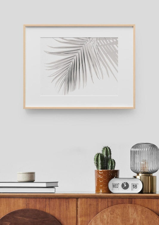 Palm Tree Leaves Soft Tones Poster | N05