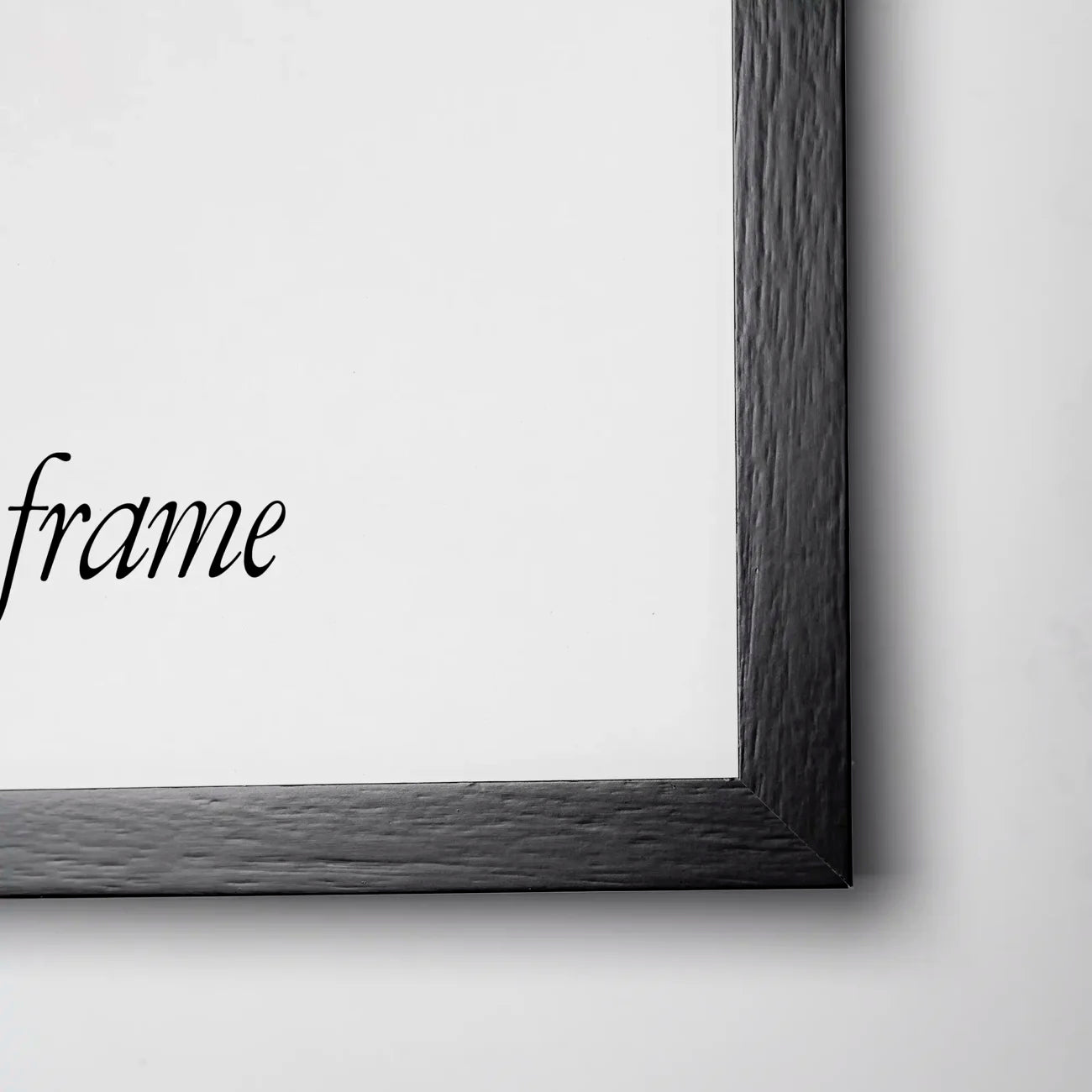 A4 Black Wood Textured Gallery Frame