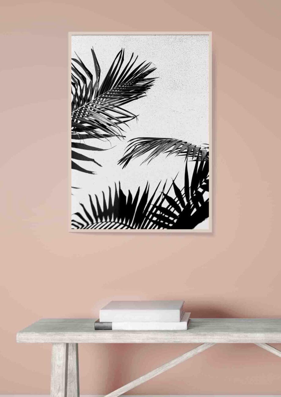 Palm tree leaves mono posters (2-Options)