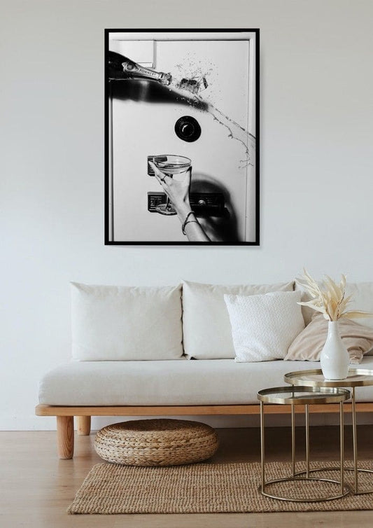 Editorial Action Champagne Feature Poster