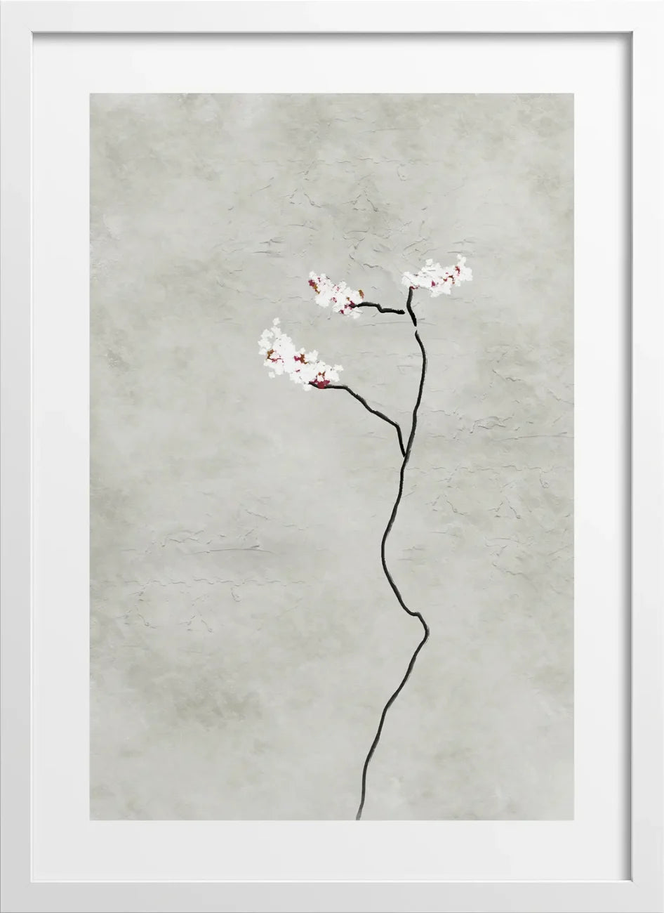Bloom Petals Floral Solitude Poster
