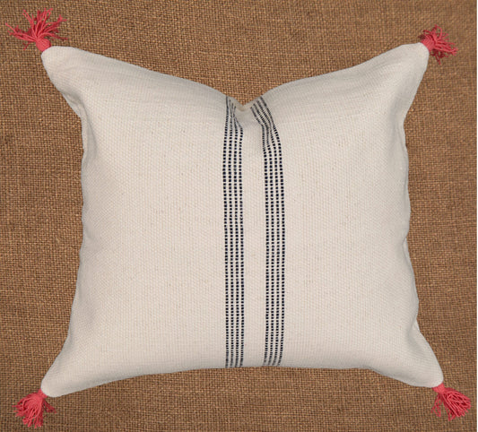 Hand woven scatter cushion cover  60 x 60cm - Central Stripe