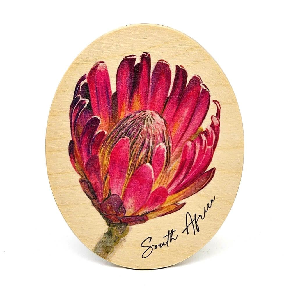 Wooden African Fridge Magnets (South African Wildlife and South African Flowers)