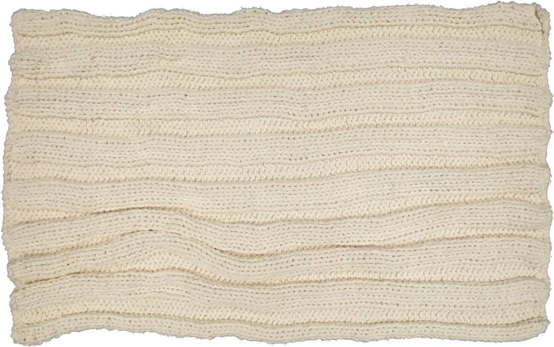 Hand Knitted Cotton Throw - Natural