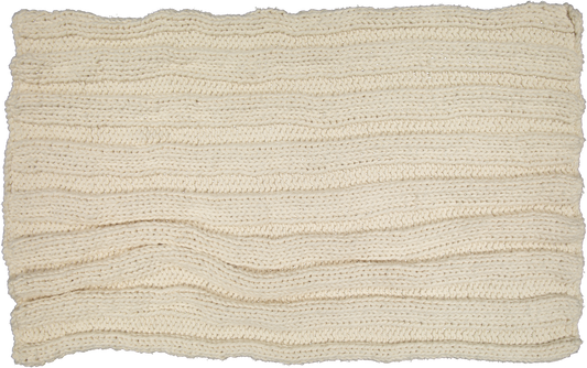 Hand Knitted Cotton Throw - Natural