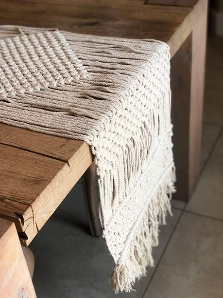 Handmade Macrame Table Runner