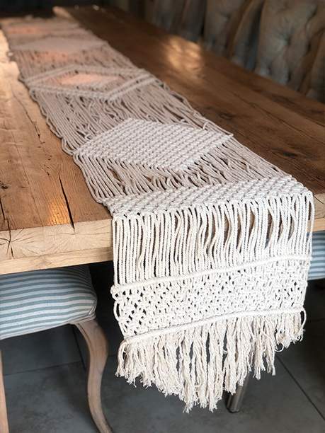 Handmade Macrame Table Runner