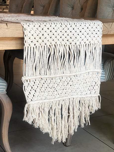 Handmade Macrame Table Runner