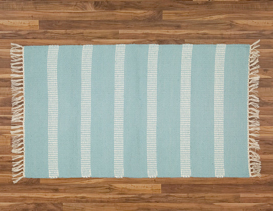 Plush Rug Option 1 Duck Egg and Natural