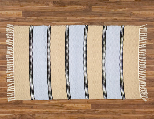 Plush Rug Option 2 HK Blue and Dark Stone with Black Stripes