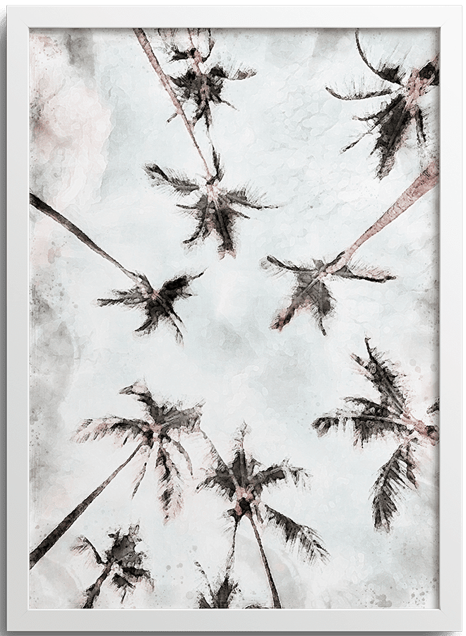 Watercolor Palm Trees Posters (4-Options)