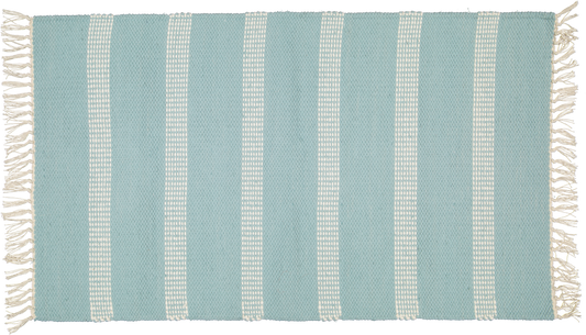 Plush Rug Option 1 Duck Egg and Natural