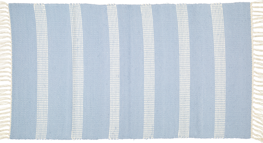 Plush Rug Option 1 HK Blue and Natural