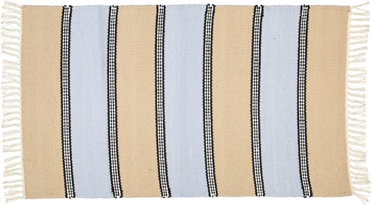 Plush Rug Option 2 HK Blue and Dark Stone with Black Stripes