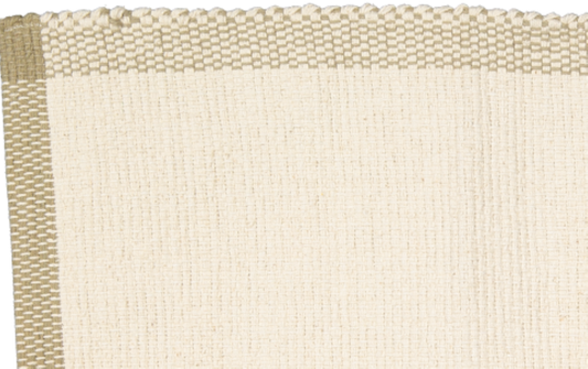 Bathmat Pebble Weave, Natural with a Jute Border