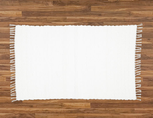 Rag rug Twill White