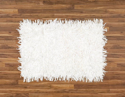 Shaggy White Rug