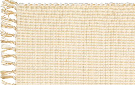 Dhurrie Dobby Weave Natural with Hessian Pinstripe