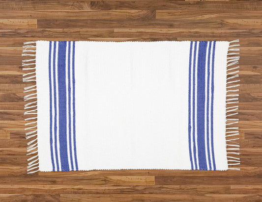 Dhurrie Tabby Rug in our Beach House Pattern