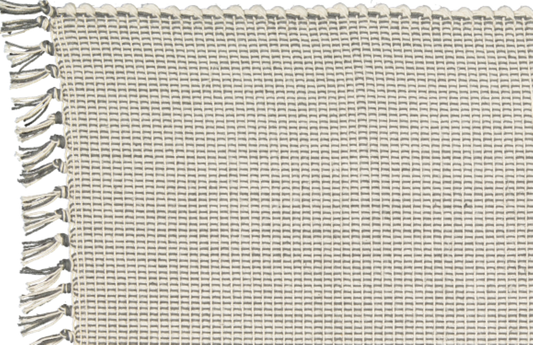 Dhurrie Dobby Weave Natural with Charcoal Pinstripe