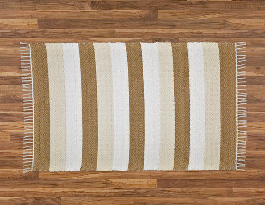 Dhurrie Twill Namib Dark Stone, Natural and White