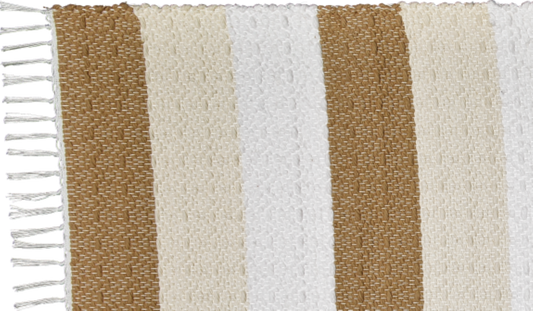 Dhurrie Twill Namib Dark Stone, Natural and White