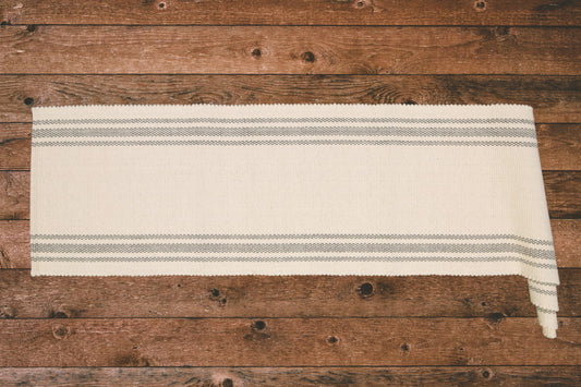 Placemat Natural with Charcoal Stripes.