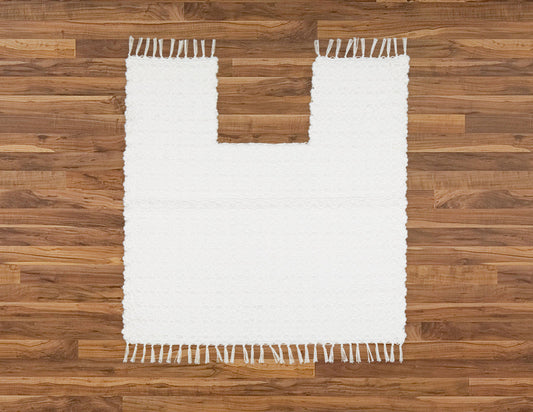 Toilet Pedestal Dhurrie Twill White