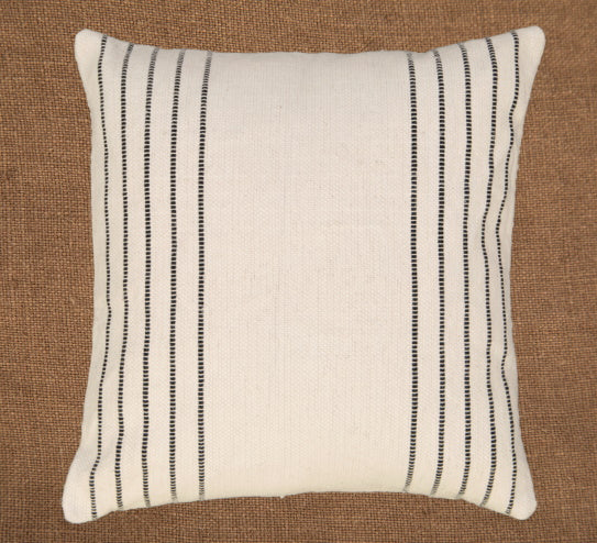Hand woven scatter cushion cover 60 x 60cm - Side Stripes
