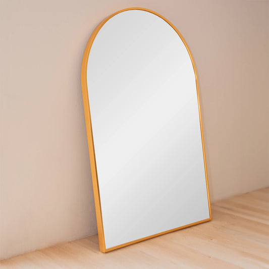 Arch Shaped Contemporary Mirror | Dark Gold
