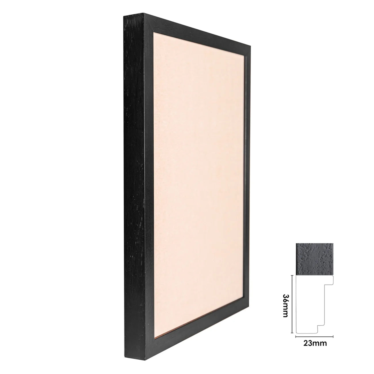 A4 Black Wood Textured Gallery Frame