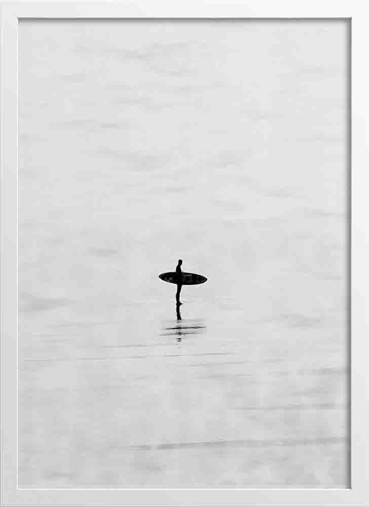 Watercolor Boho Surfboard On The Beach Poster | Collection