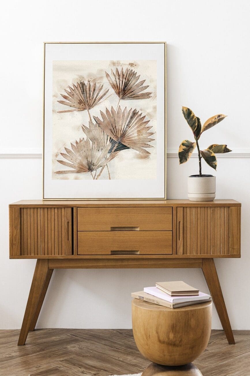 Watercolor Fan leaf posters (3-Options)