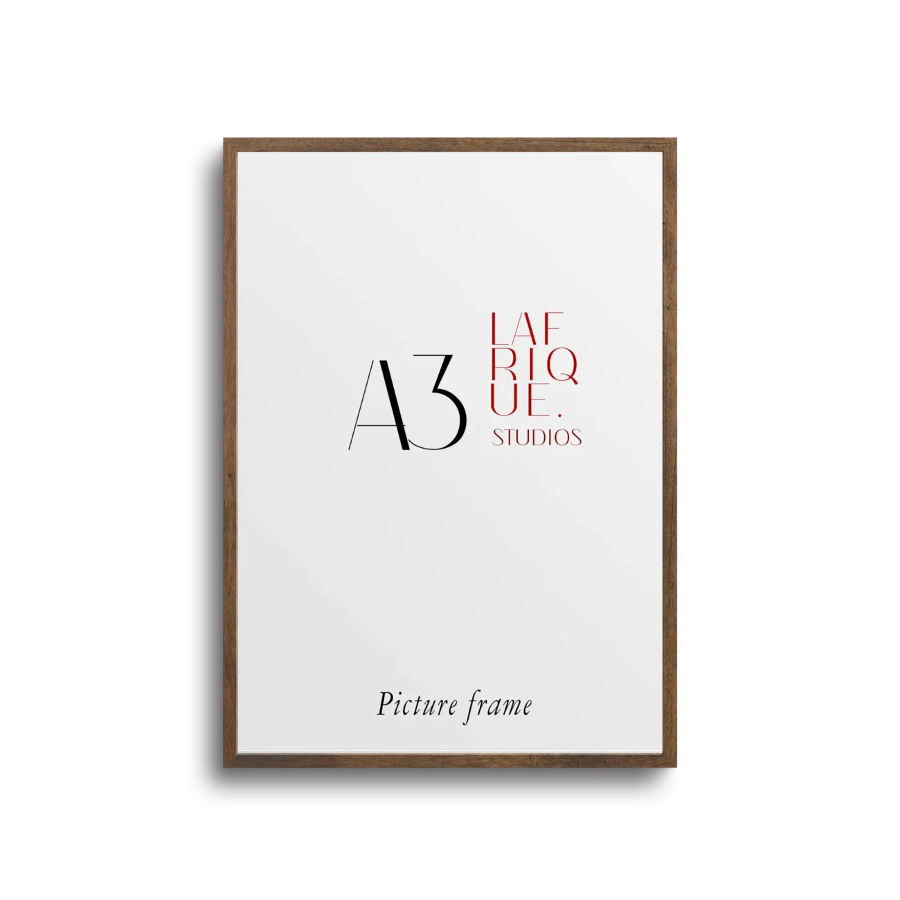 A3 Kiaat wood textured gallery frame