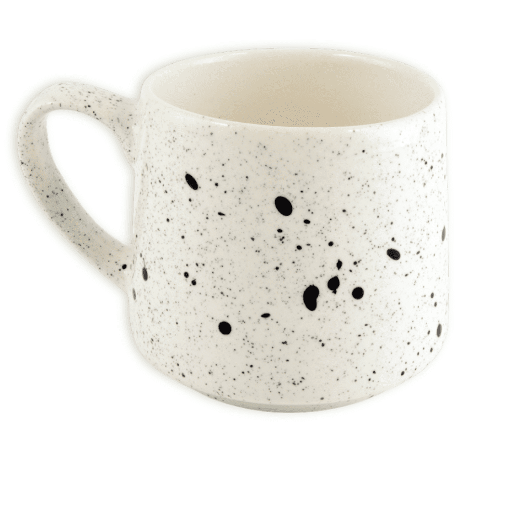 2 Speckled Ceramic Mugs