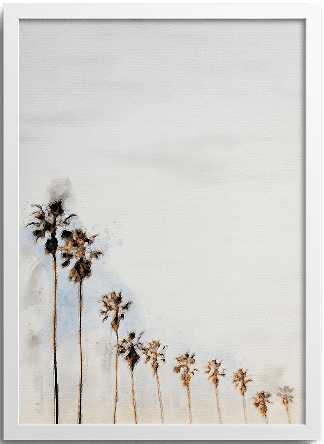 Watercolor Palm Trees Posters (4-Options)