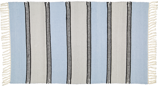 Plush Rug Option 2 HK Blue and Grey with Black Stripes