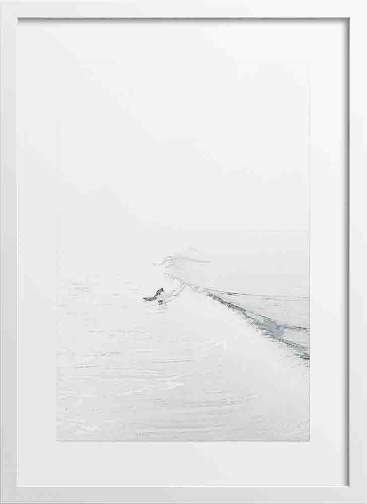 Watercolor Boho Surfboard On The Beach Poster | Collection
