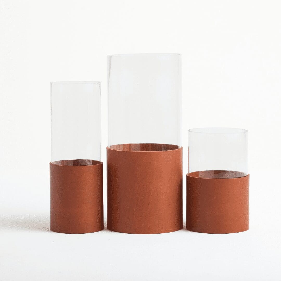 x3 Leather Vase Combo