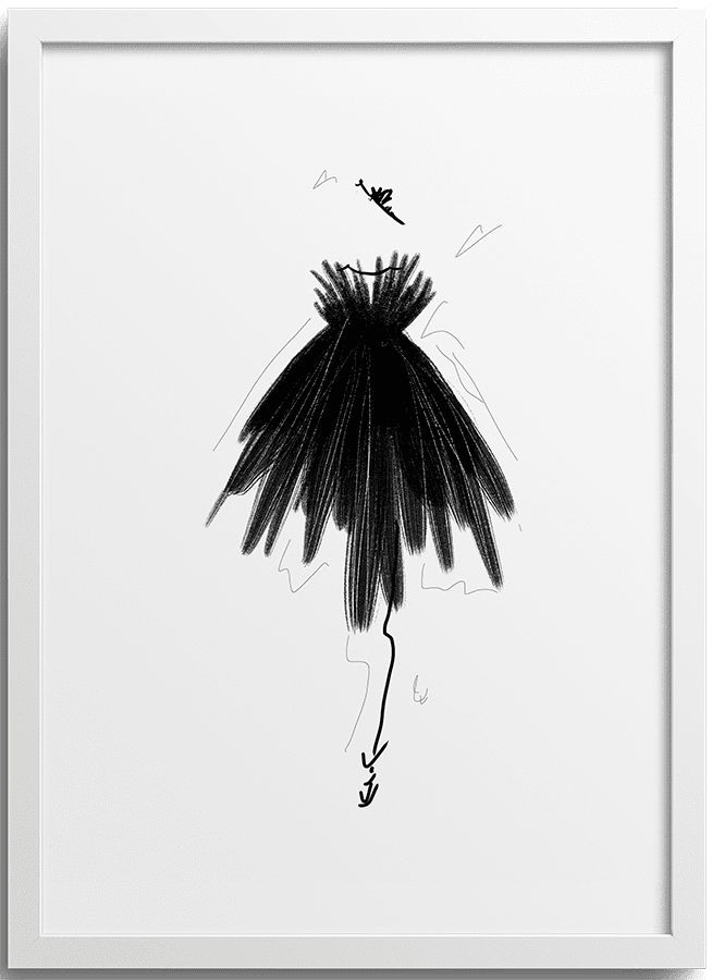 Abstract Minimalist Fashion Figure Form Poster