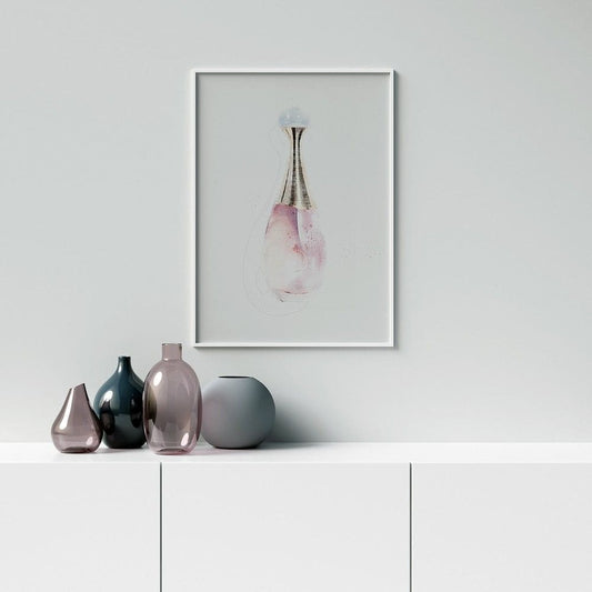 Designer Perfume Bottle Poster - Watercolor