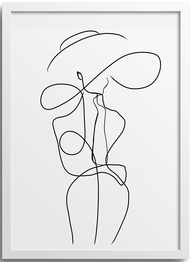 Abstract Minimalist Figure Form Poster (Elegant Illustration)