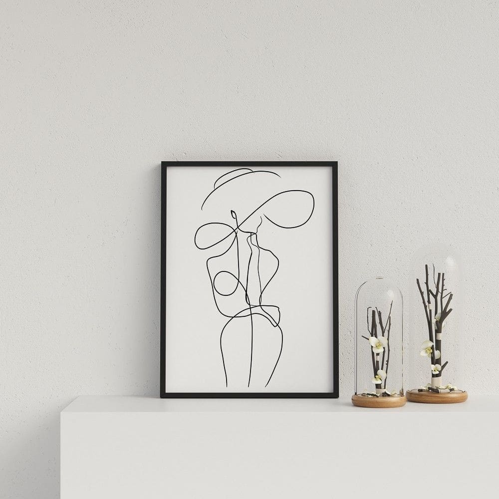 Abstract Minimalist Figure Form Poster (Elegant Illustration)
