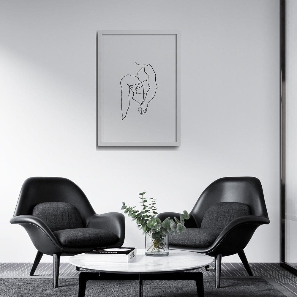 Line Drawing Masculine Body Poster