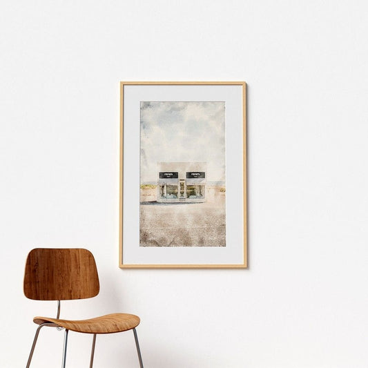 Watercolor Nevada Store Inspired Poster