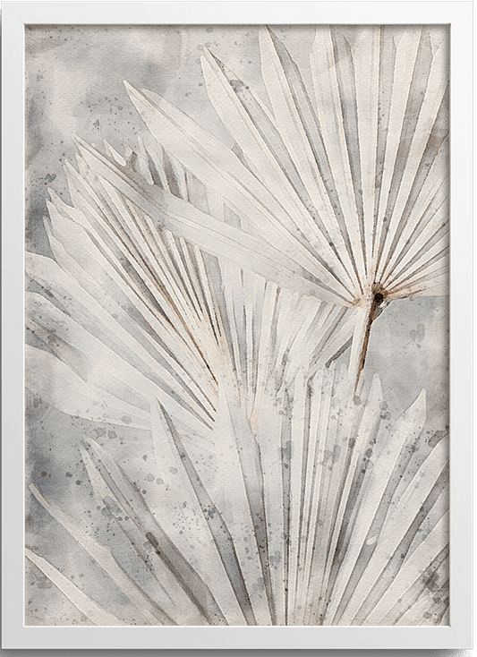 Watercolor Fan leaf poster