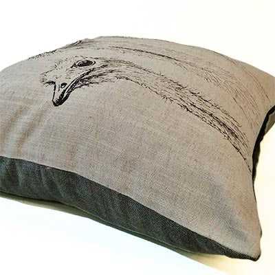Contrast Ostriches Scatter Cushion Cover – Elegant Two-Tone Design