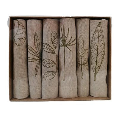 Leaves Napkins – Leafgreen (Pack of 6)